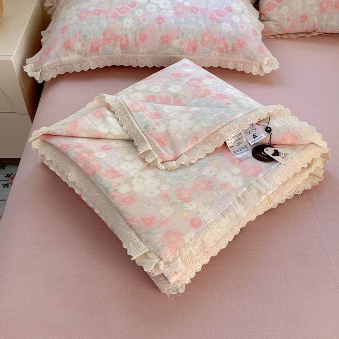 A类全棉双层纱大豆纤维被夏季可机洗家用纯棉夏被四件套