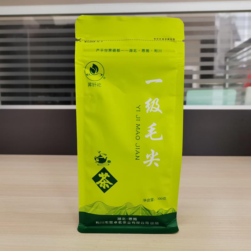 利川绿茶一级毛尖2025新茶湖北恩施高山鲜嫩茶叶明前炒青袋装100g