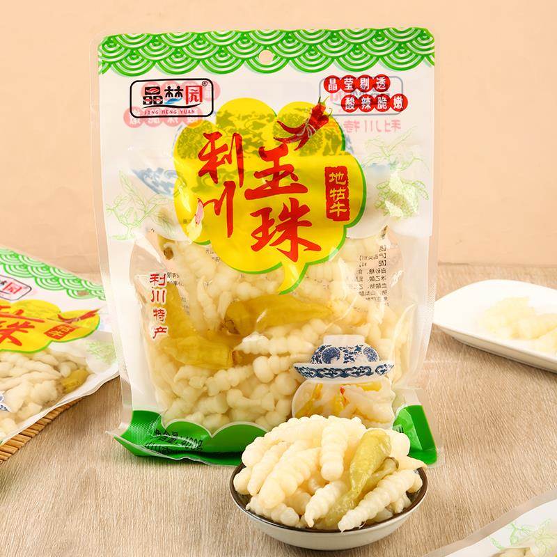 利川地牯牛400g非重庆黔江宝塔菜玉珠饭菜泡椒地牯牛泡山椒味泡菜