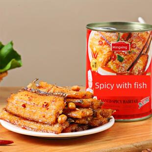 明星五香带鱼罐头香脆香辣中带鱼即食海鲜熟食配正餐418g