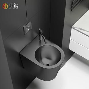 酒吧KTV卫生间挂墙式英雄呕吐池304不锈钢感应呕吐盆醉酒后漱口盆