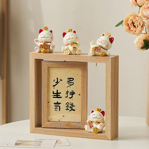 创意双面旋转六寸照片相框摆台6寸7寸客厅玄关办公桌面装饰品摆件