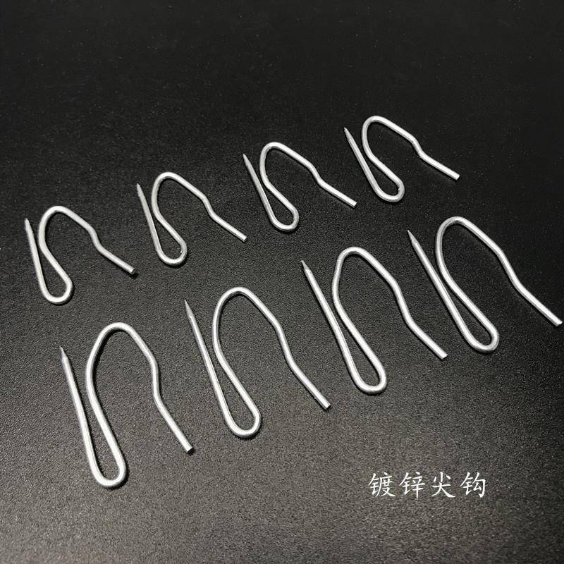 窗帘挂钩大小S尖钩滑轨钩子韩式褶皱穿钩电镀布带钩布叉汽车帘钩