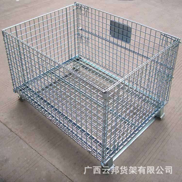 仓储笼物流快递分拣筐折叠式铁网框置物储物筐周转箱金属蝴蝶笼铁
