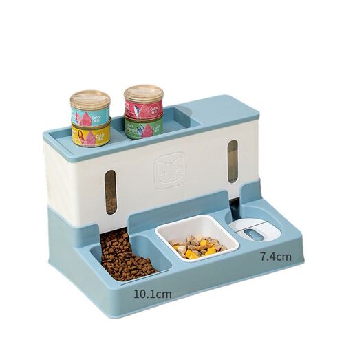 宠物一体式喂食器重力自动续水二合一自动喂食猫碗幼猫两用宠物碗