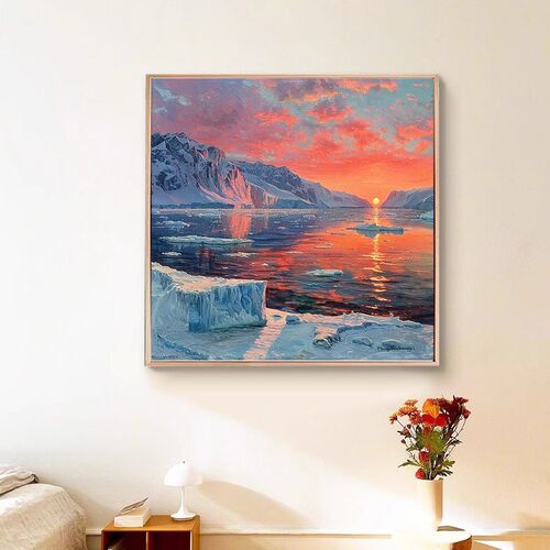梵高莫奈仿油画风景高清方形成品装饰画治愈高级感卧室客厅摆挂画
