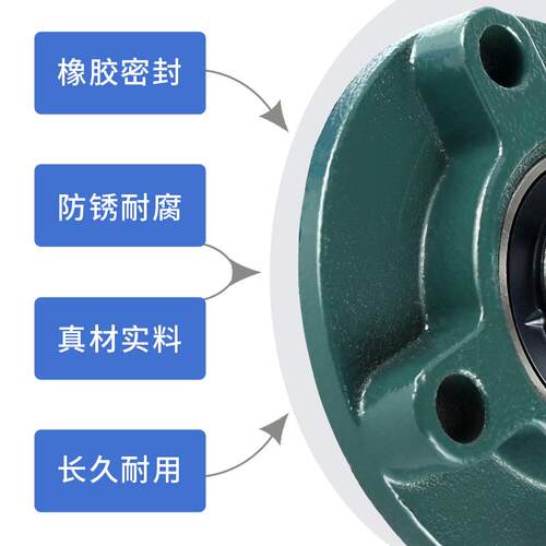 带凸台圆形外球面带座轴承UCFC203 204 205 206 207 208 固定座