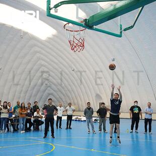 大型体育场馆气膜建筑雨棚室外篮球足球网球场充气膜结构顶棚遮阳