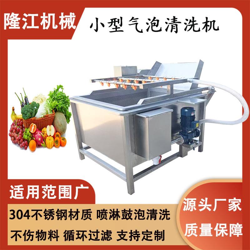蔬菜小型气泡清洗设备气泡清洗机喷淋式洗果机菠菜翻筐清洗机