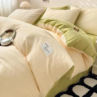 100全棉被套单件150x200x230宿舍被罩单双人四件套纯棉简约风床品