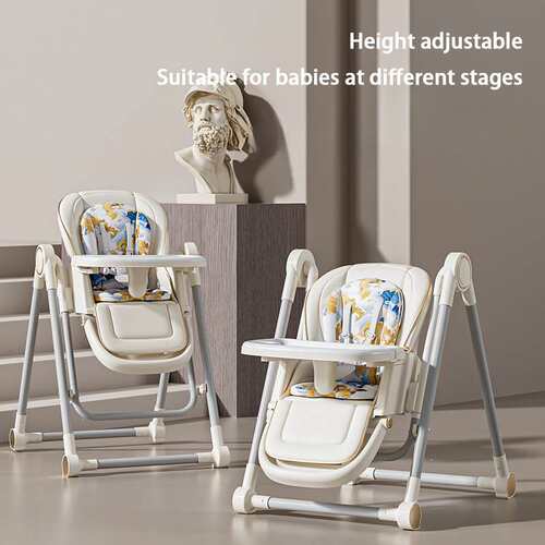 2-in-1 high Chair, Baby Chair, Ergonomic, Reclining,Foldable