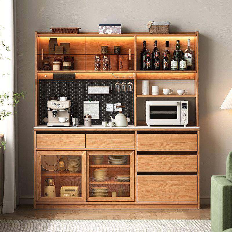 木立森实木橡木餐边柜酒柜一体餐厅小户型茶水柜家用厨房储物柜子,五金/工具,五金工具箱/五金收纳箱,淘宝优惠券,粉丝福利购,淘宝优惠卷