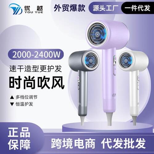 吹风机蓝光大功率负离子不伤发电吹风筒酒店专用多功能大风量