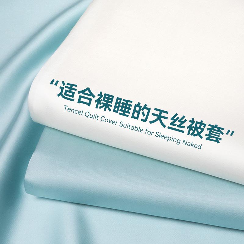 60支天丝被套单件2025夏季家用双人被罩单品南通家纺纯色被套