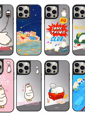 CALG联名SSEBONG颓废鸭适用苹果手机壳iphone12 13 14 15 16 17promax新款外壳高级感小众磁吸2025网红爆款