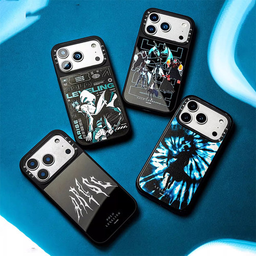 CALG联名我独自升级动漫新款超火磁吸防摔iphone11 12 13 14 15 16 17promax适用苹果手机壳高级感小众