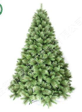 厂家直销户外装饰绿色仿真圣诞树300cmPVC商场节日装饰挂树自动树
