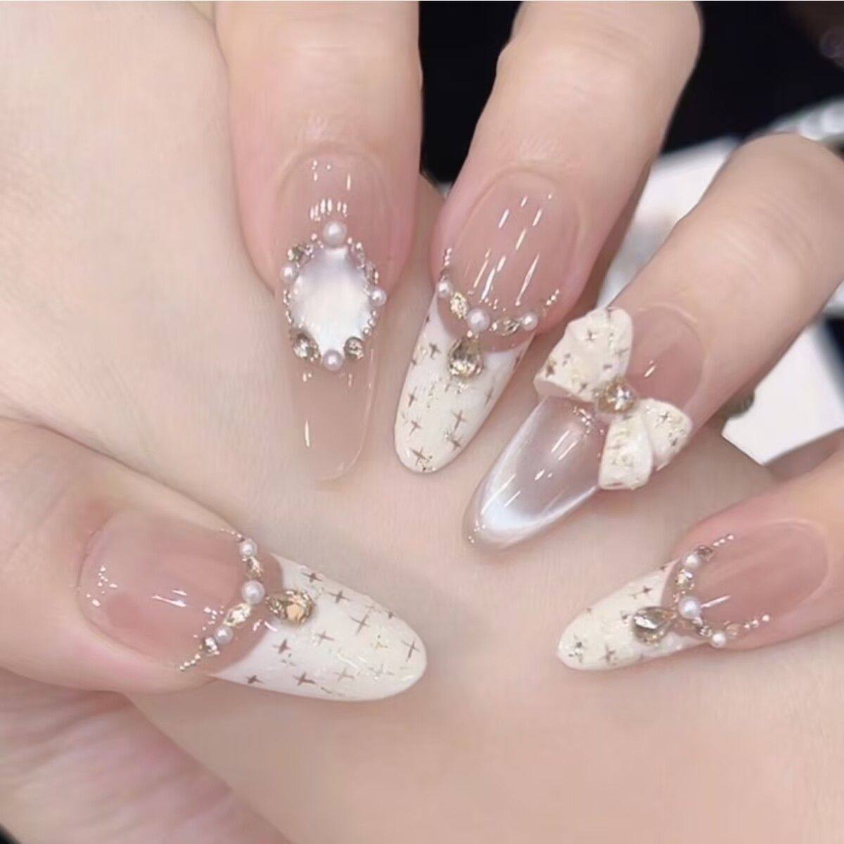 网红爆款香风奶咖手工穿戴甲2026新款高级感指甲贴片甲片穿戴美甲,彩妆/香水/美妆工具,穿戴甲/甲片,淘宝优惠券,粉丝福利购,淘宝优惠卷