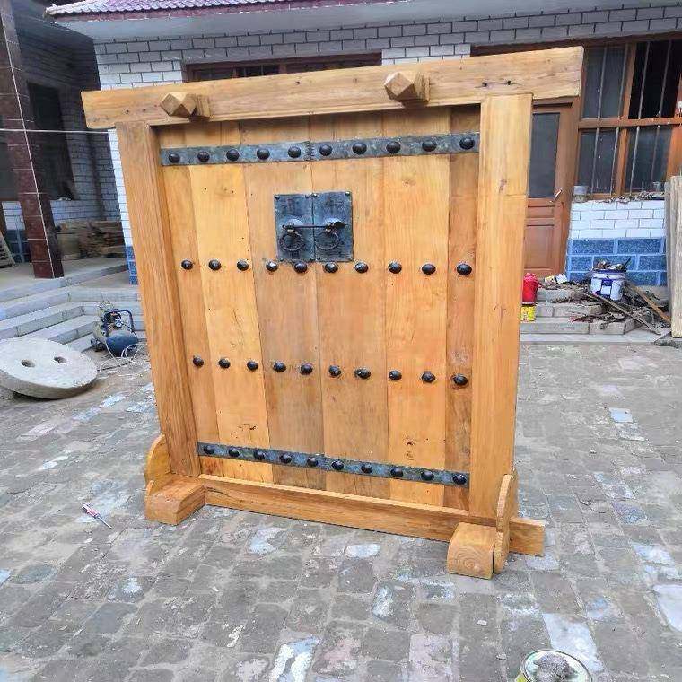 新中式老榆木门板原木茶桌餐桌办公桌面旧木料大门复古老榆大门,电子元器件市场,其它元器件,淘宝优惠券,粉丝福利购,淘宝优惠卷