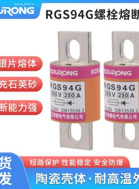RGS94G快速熔断器40A50A63A80A100A125A150A200A250A300A350A400A