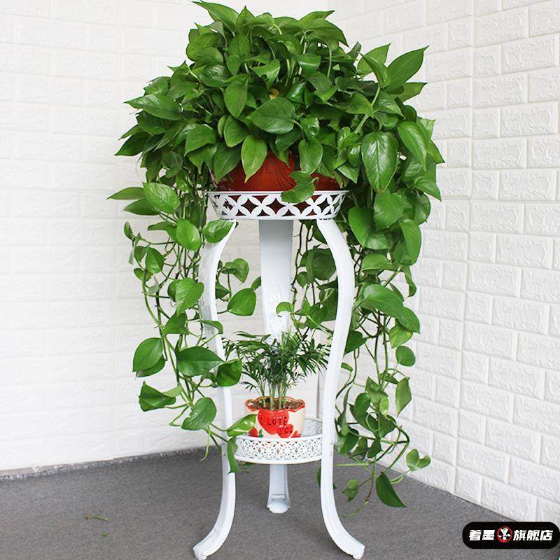 室内多层欧式架子绿萝花盆吊兰花架阳台铁艺落地式卧室客厅多肉。