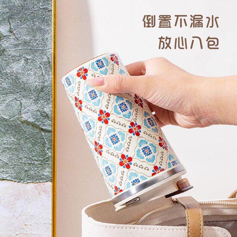 喜携式啡保温杯便带拎手咖杯陶瓷涂K类茶层内胆男女士水杯子保温