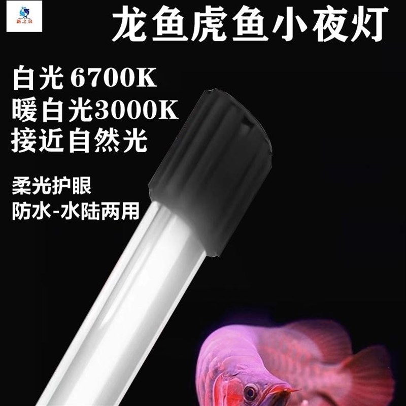 LED防水鱼缸灯龙鱼虎鱼专用USB小夜灯柔光防撞防掉眼白光暖黄光图片