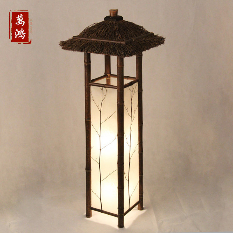 【竹屋】田园风餐厅落地灯 别墅客厅灯 茶馆装饰灯竹艺灯LF4-30