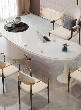 轻奢岩板椅泡茶台小31422户型阳茶泡桌组合家用客厅台泡茶几烧水