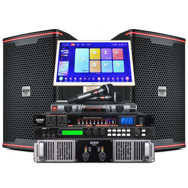 GOD专业无品牌/TV音K响套装单12寸家庭会议派对舞全台酒吧音箱I点歌机套