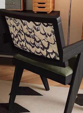 家用餐厅法式古餐简约轻奢网复设计师款中65579古昌迪加椅尔红复