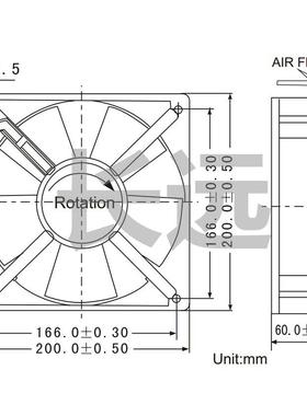 恺天轴风机X020060HBL110V22V380V交流流风扇20DRY0200X60M散热