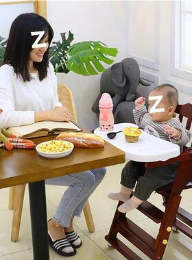宝宝桌椅儿带童餐椅实木多功能便携折叠吃68147饭座椅餐用酒店餐