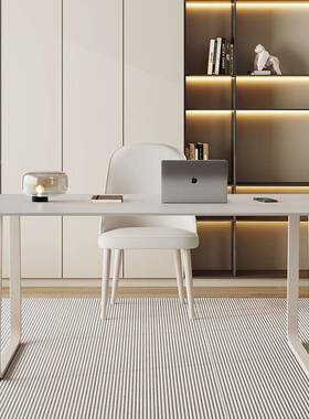 奶油风ZG-76032书长学生家用小桌型纯白岩板台简式电脑桌办公桌现