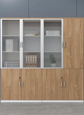 现代简约办公老板桌配书小套柜资CD100613料柜文件柜木室质柜子储