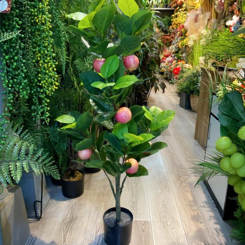 仿真水果苹果树绿植盆栽苹果树发财树浆果客厅装饰拍摄厂家