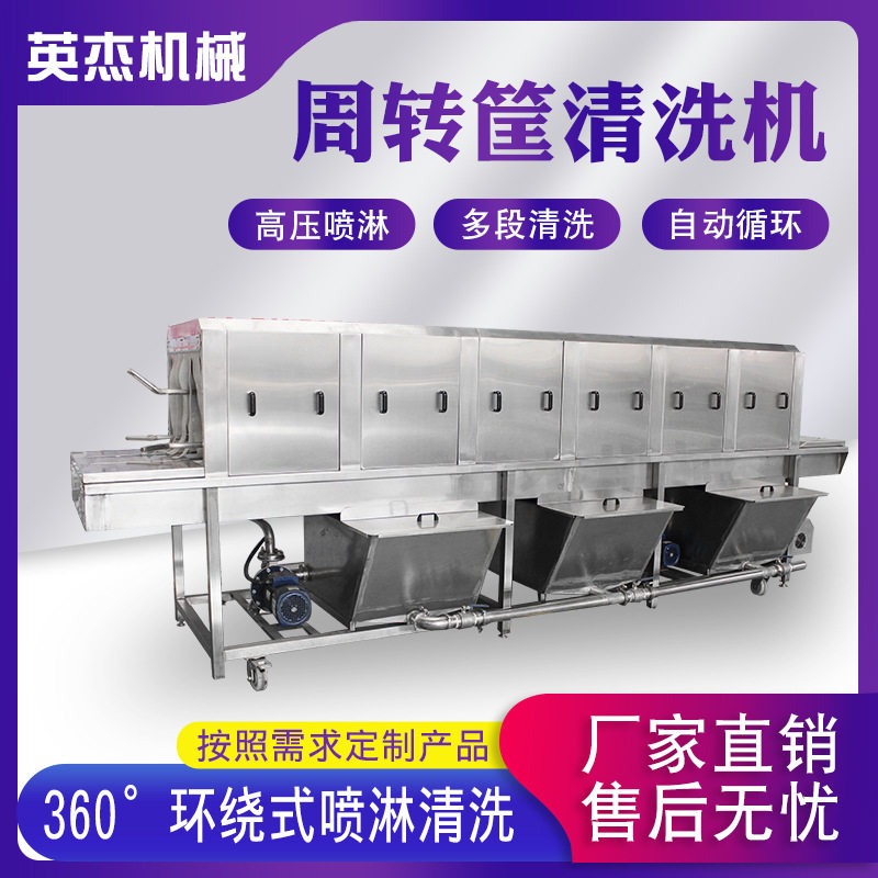 高压喷淋洗筐风干机提升周转筐
