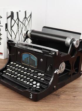 老式打字机模型手28707铁艺酒吧书摆店橱窗怀旧工老件件摄影道物