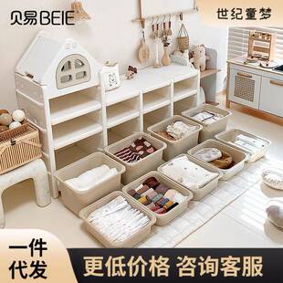 易小房子儿童玩量具宝分类多层贝整理储物组合大容收纳宝架置001