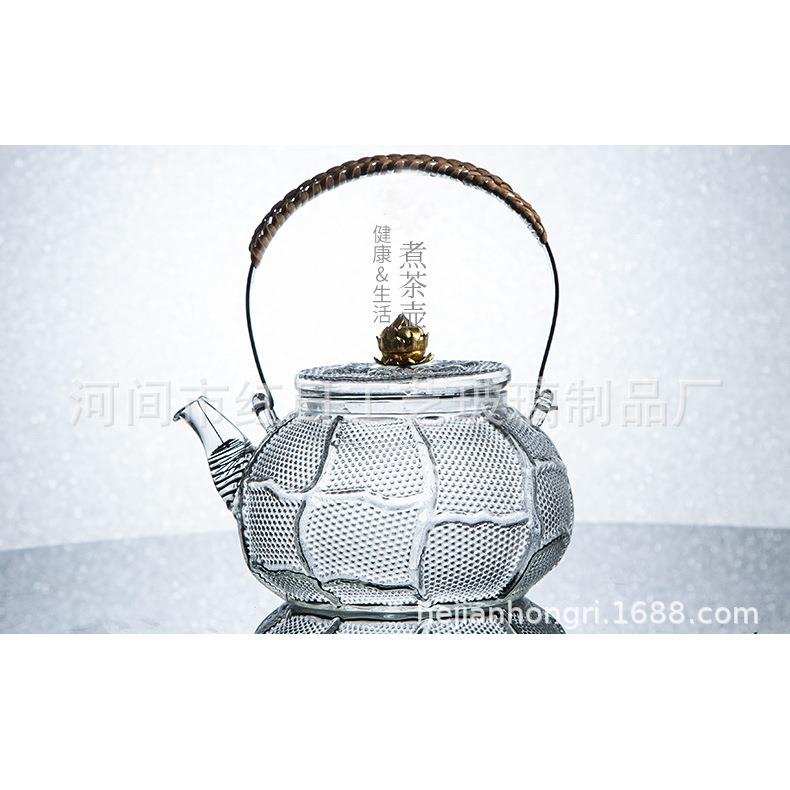 器玻璃壶烧水锤提梁壶家用泡茶壶1789高纹温耐热功夫花茶具煮茶电