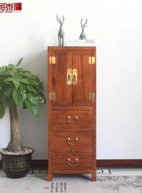 5L中式实SPMY413D木转角A柜卧室香樟木收纳带储物厅边柜现代门简