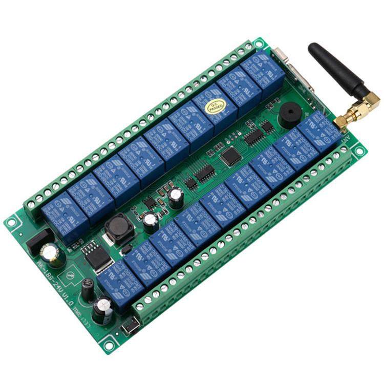 新款直控流12伏-24伏1道8AK-RK18S路习码遥开学关18通继电器开关