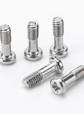 34不锈钢盘0头十字螺丝圆丝头半牙螺丝PM定位螺M1圆.425-M6柱头