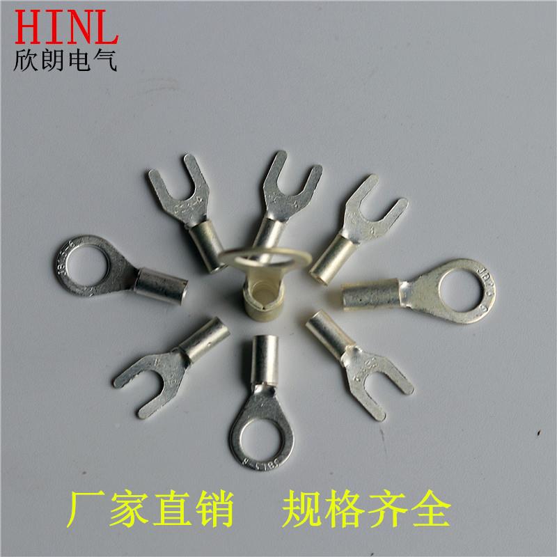 叉形船用冷端子JC压1-3带铜套JC1-3船用叉形冷压端UT铜鼻子铜线头