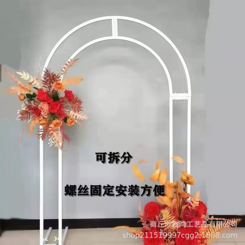 新款婚庆铁艺双杆圆形拱门