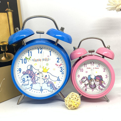 新款闹钟学生用三鹂鸥卡通男女儿童超大声计时器闹钟两用静音钟表
