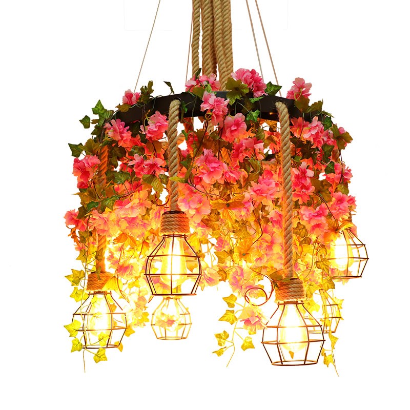 酒吧吊灯植物繁花音乐餐厅烧烤吧创意工业风清吧装饰灯火锅店灯具