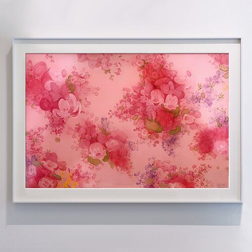 AOCA 艺术家画游雯迪版画花米奇装饰画卧室挂画 绢丝质地超清画质