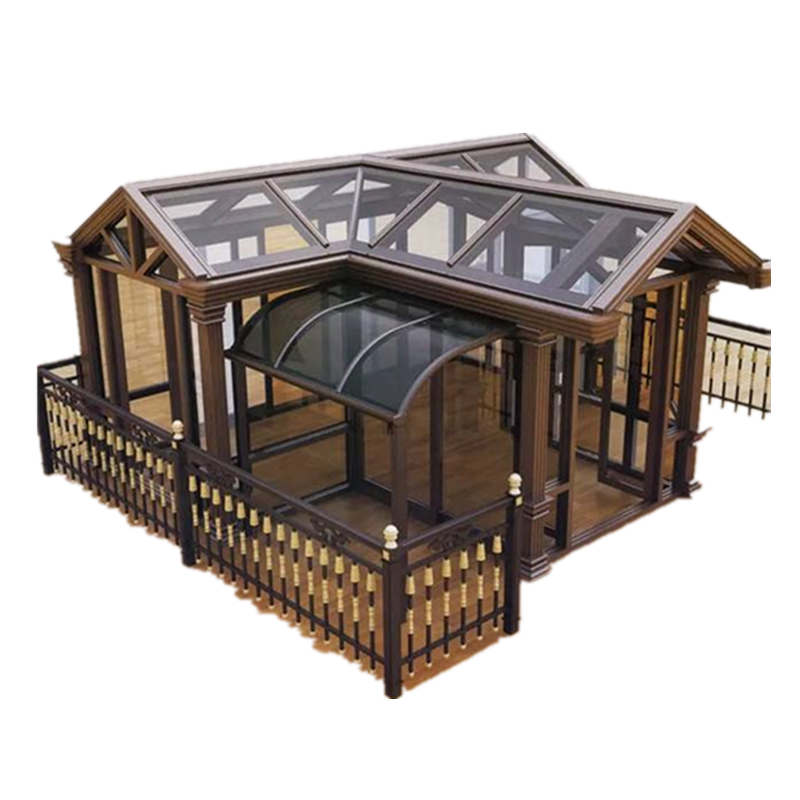 成都阳台露台定制铝合金玻璃隔热遮雨房农村封露台钢架棚