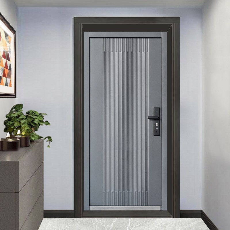 入户门带气窗通风防盗门家用农村庭院大门进户门室外内开工程单门